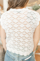 Saige Knit Tank | White