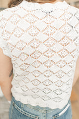 Saige Knit Tank | White