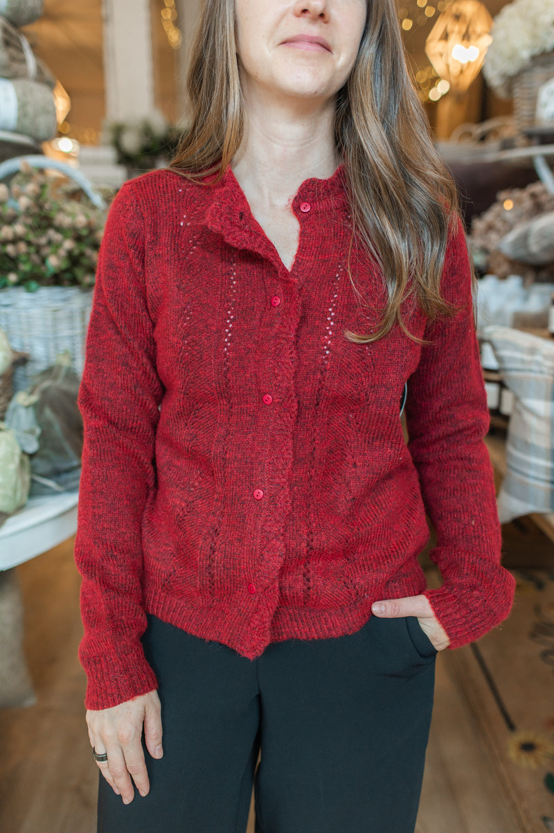 Asiarpak Cardigan | Burgundy
