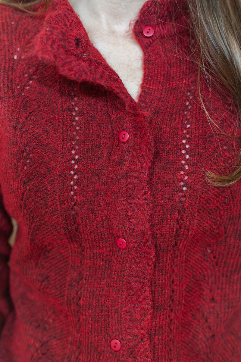 Asiarpak Cardigan | Burgundy
