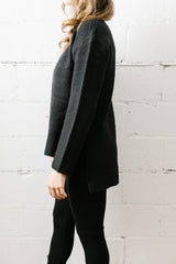 Charmaine V-Neck Pullover | Black