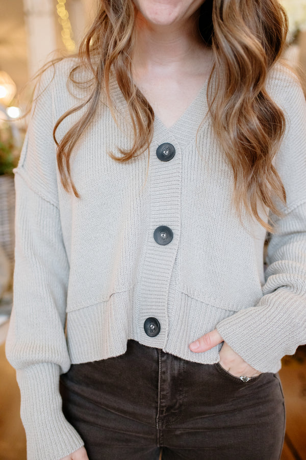Sumire Cardigan | Sanded Stone