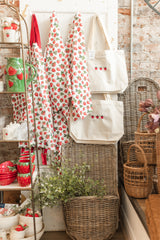 Embroidered Canvas Tote Bag | Strawberries