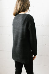 Charmaine V-Neck Pullover | Black - FINAL SALE