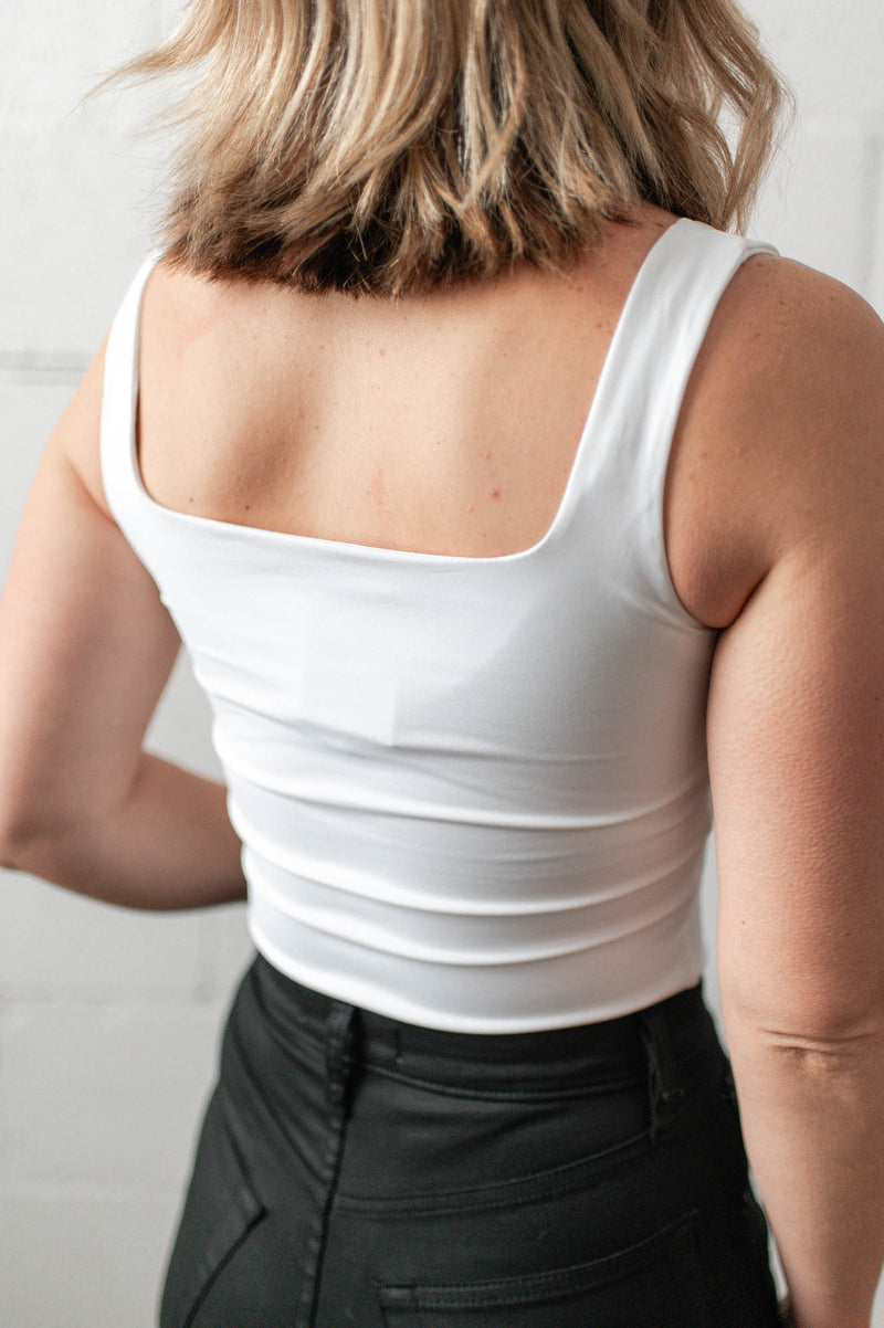 Tia Sleeveless Bodysuit | White