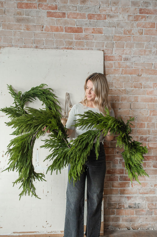 Fresh Touch Norfolk Pine Garland | 77"