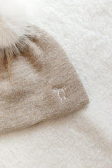 Pom Pom Beanie | Beige
