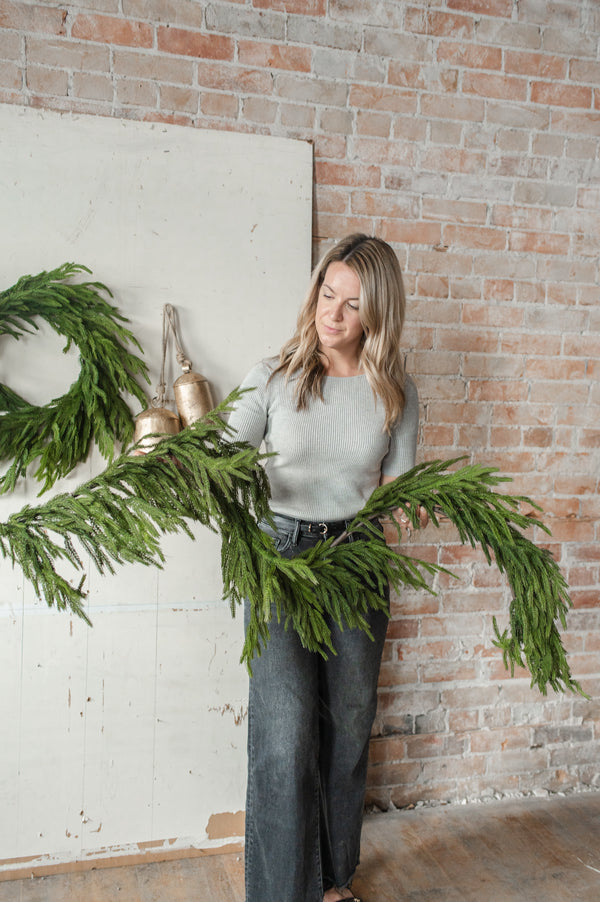 Fresh Touch Norfolk Pine Garland | 71"