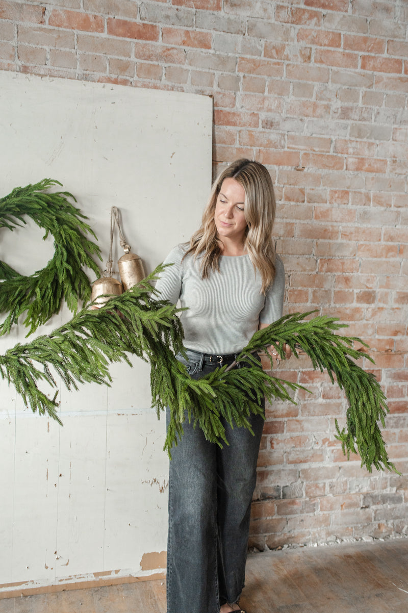 Fresh Touch Norfolk Pine Garland | 71"