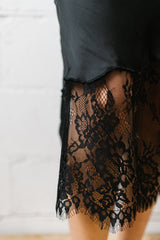 Layla Lace Trim Slip Dress | Black - FINAL SALE