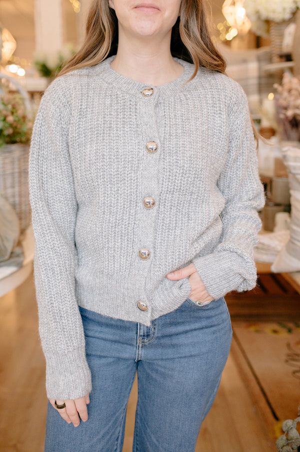 Letrice Cardigan | Silver Grey