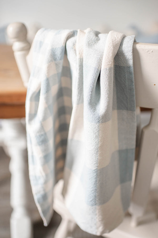 Gingham Check Tea Towels Set of 2 | Sky Blue