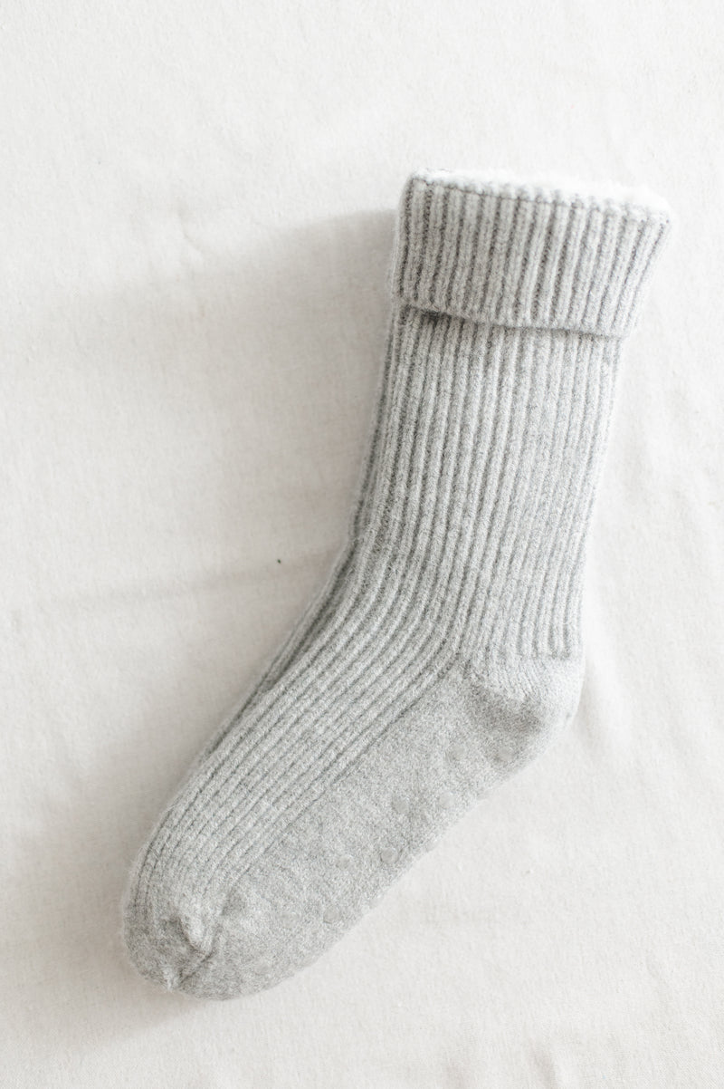 Nordic Wool Slipper Socks | Charcoal