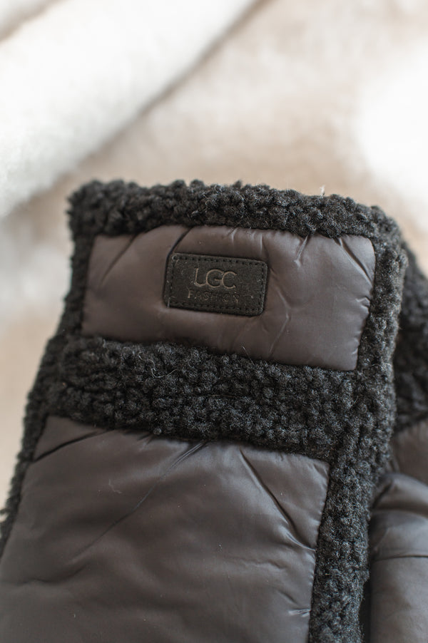 Sherpa Mittens | Black