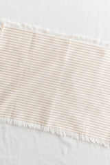 Fringe Ticking Placemats S/4 | Tan