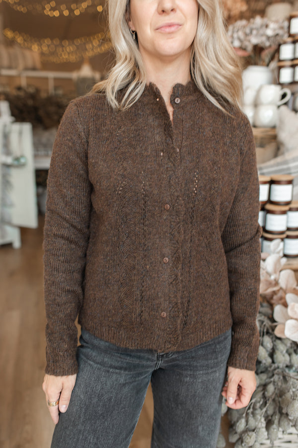 Asiarpak Cardigan | Brown Melange