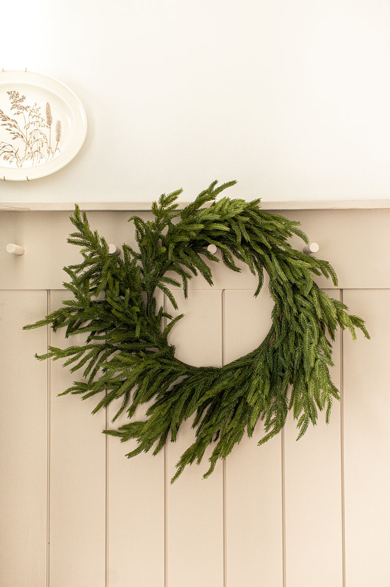 Fresh Touch Norfolk Pine Wreath | 22"