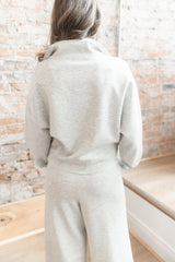 Mailyn Half-Zip Pullover | Light Grey Melange