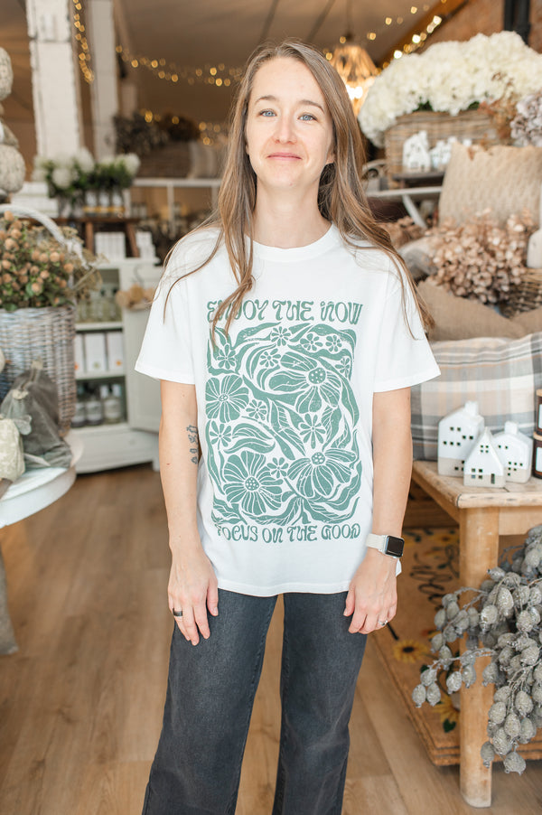 Radiate Boyfriend Tee | Sea Salt