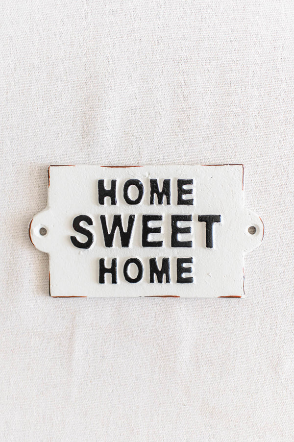 Home Sweet Home Plaque | White