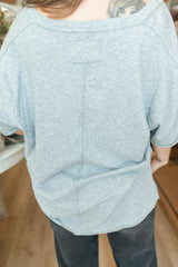 Nina V-Neck Tee | Heather Grey