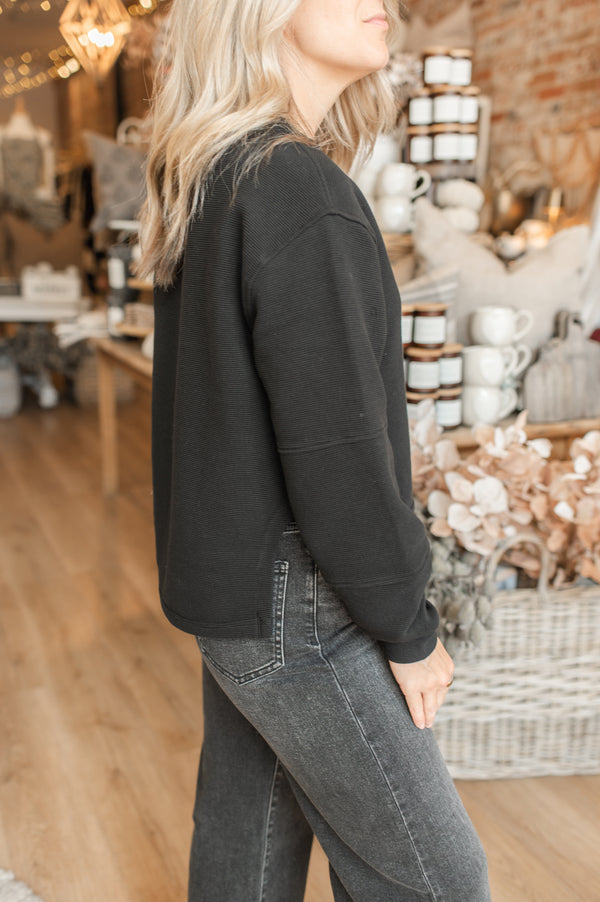 Lucina Ottoman Sweater | Black