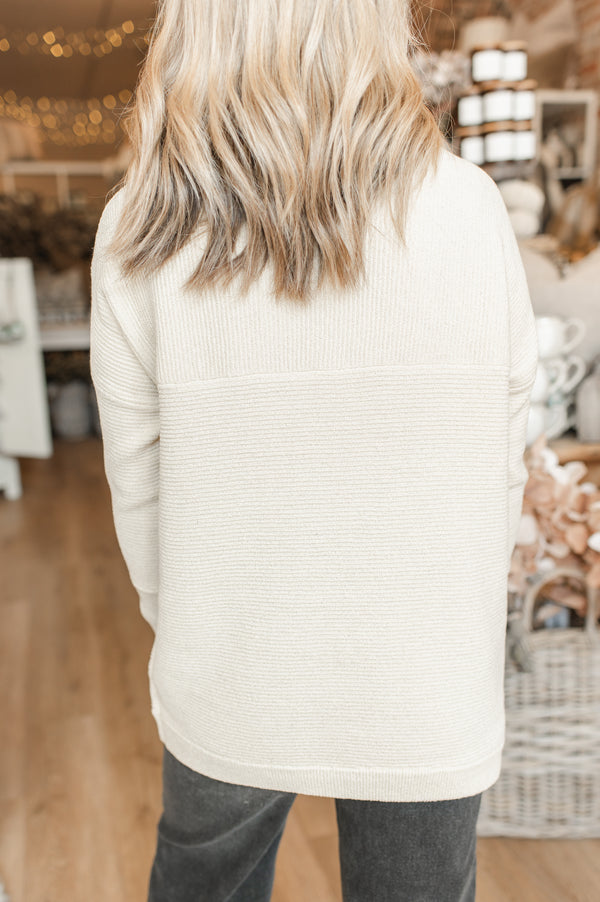 Nancy Ottoman Sweater | White Beach