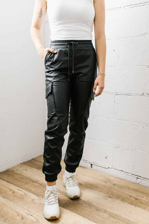 Blair Vegan Leather Pants | Black