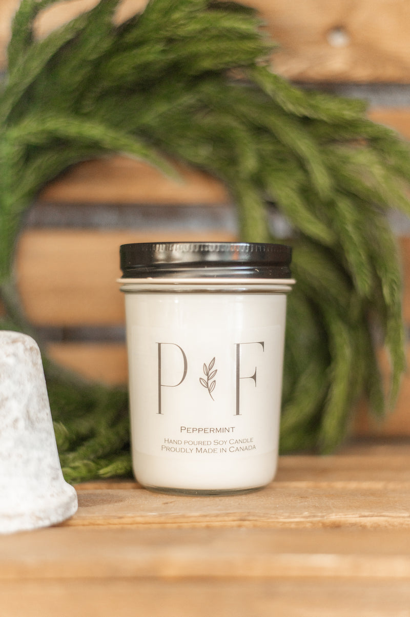 Peppermint 8oz Soy Candle