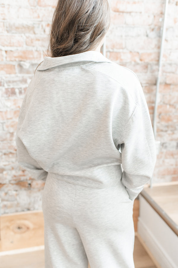 Sadie Pullover | Light Grey Melange