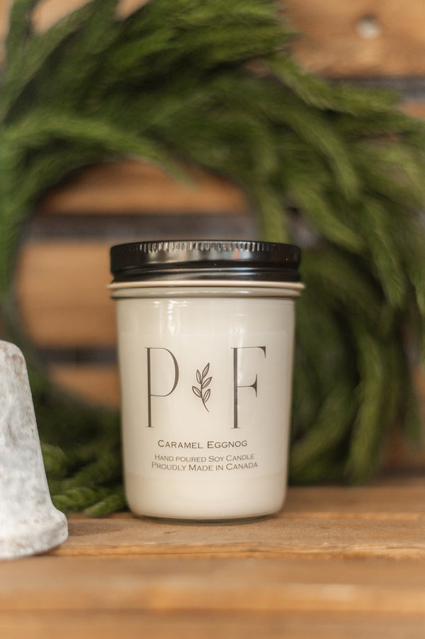 Caramel Eggnog 8oz Soy Candle