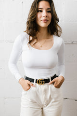 Mariana Long Sleeve Top | White