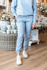 Josie Joggers | Light Denim Blue - FINAL SALE