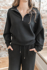 Mailyn Half-Zip Pullover | Black