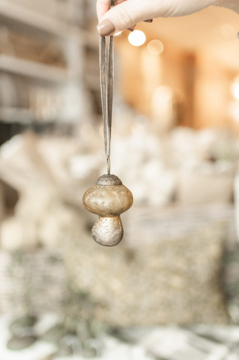 Glass Mushroom Ornament | Small