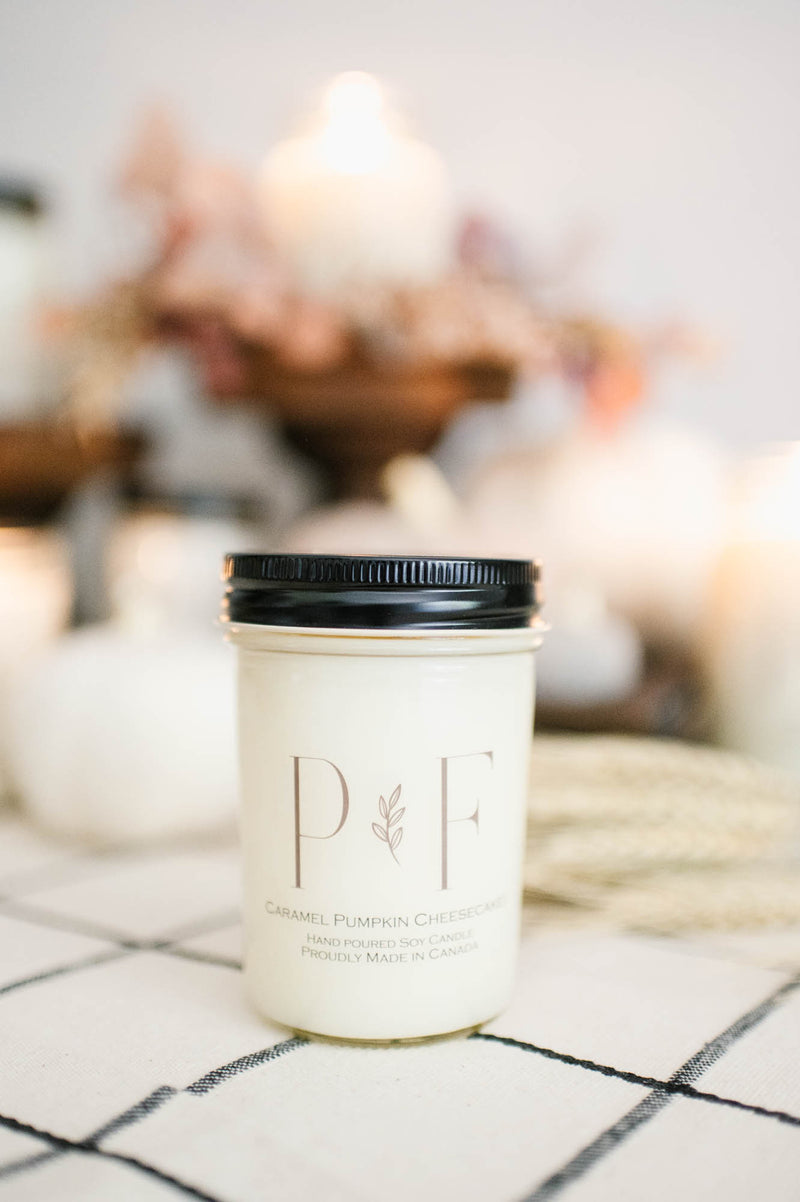 Caramel Pumpkin Cheesecake 8oz Soy Candle