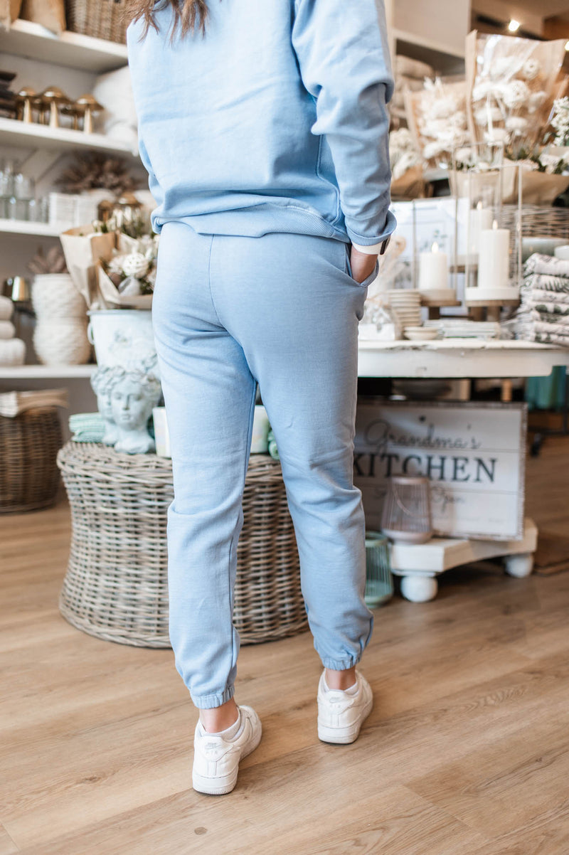 Josie Joggers | Light Denim Blue - FINAL SALE