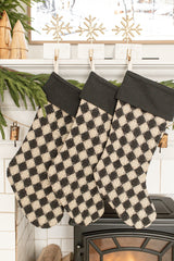 Check Weave Stocking | Black