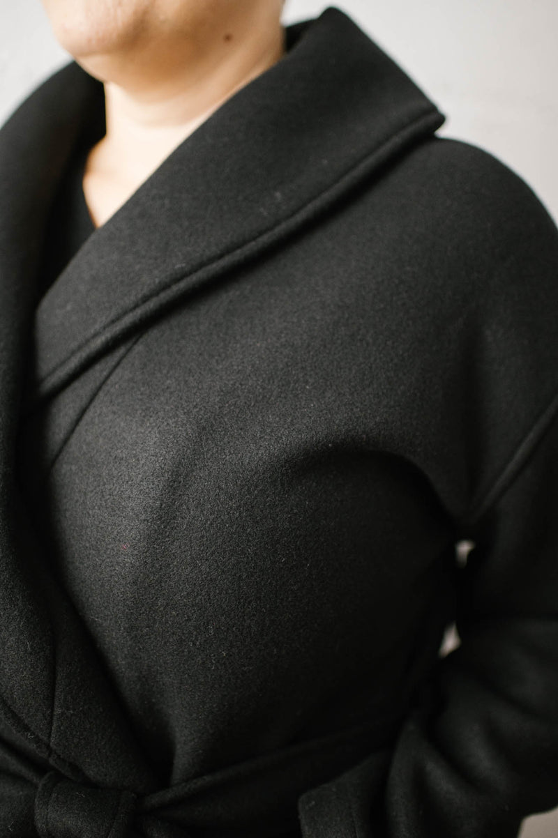 Janna Shawl Collar Coat | Black - FINAL SALE