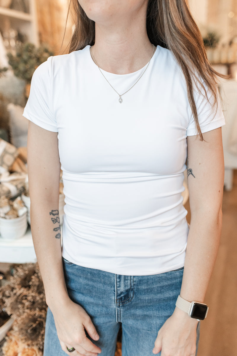 Roxie Crewneck Tee | White