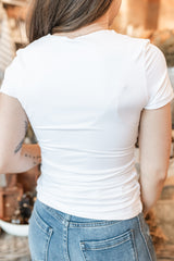 Roxie Crewneck Tee | White
