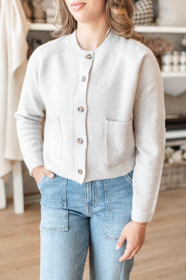 Yuri Cardigan | Light Grey Mix