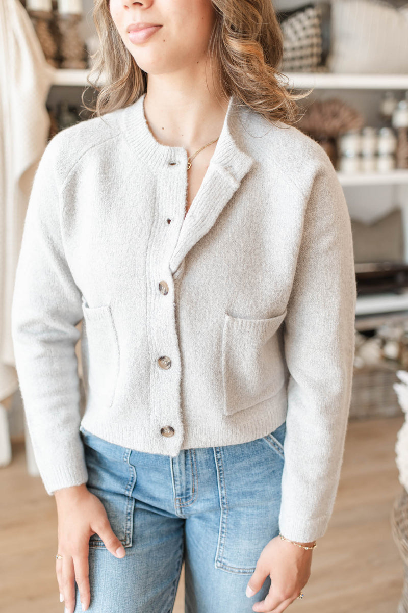 Yuri Cardigan | Light Grey Mix