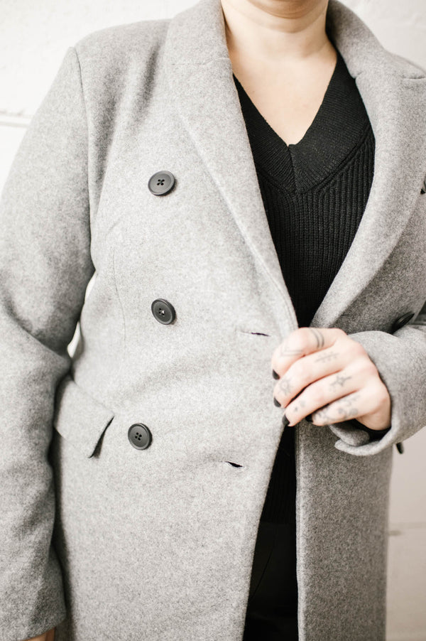Morgana Blazer Coat | Grey Melange - FINAL SALE