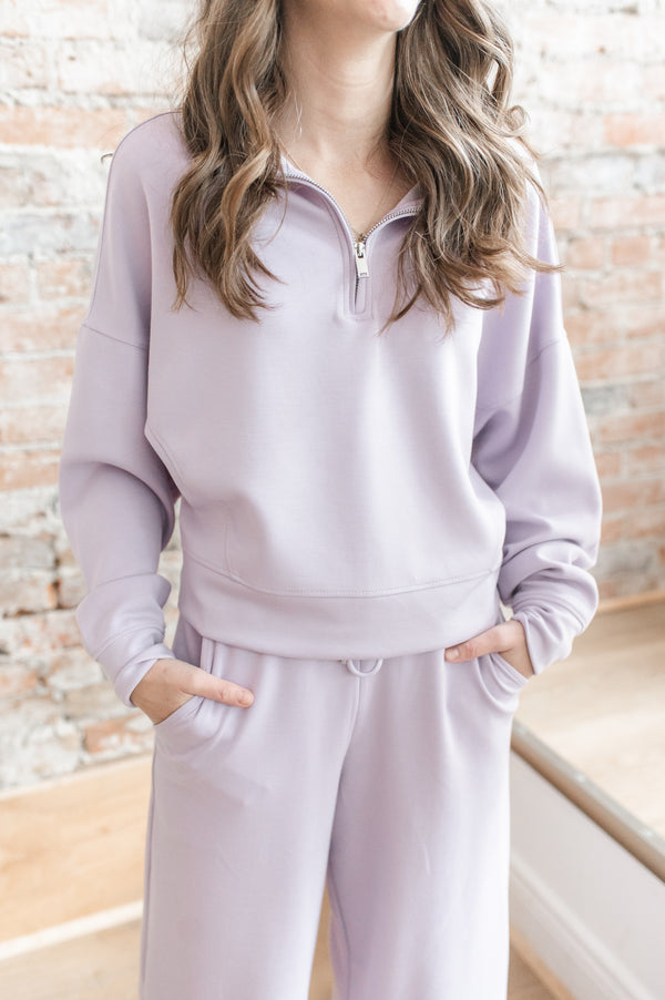 Mailyn Half-Zip Pullover | Lavender