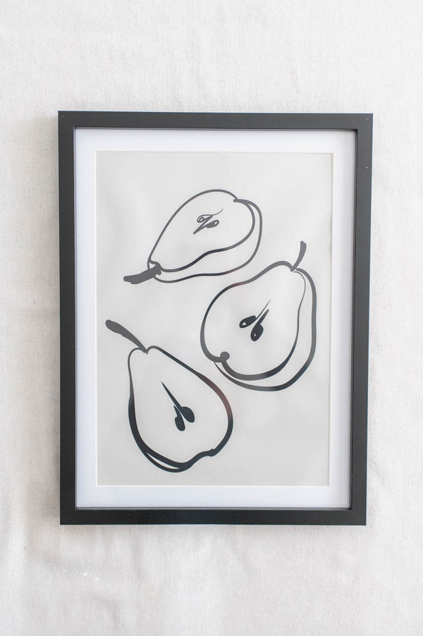 Framed Art | Sliced Pears