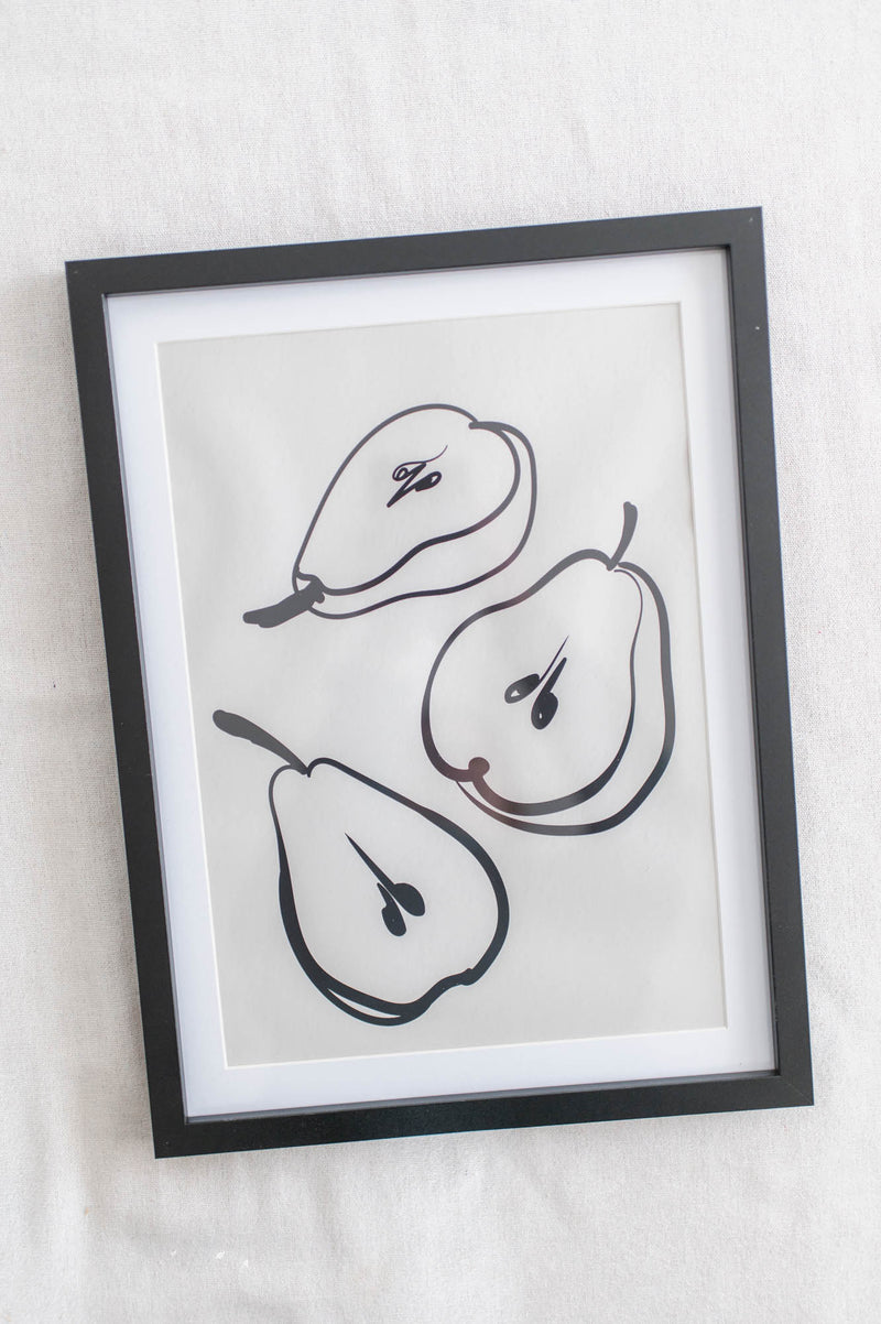 Framed Art | Sliced Pears