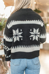 Audovera Cardigan | Black/Cream