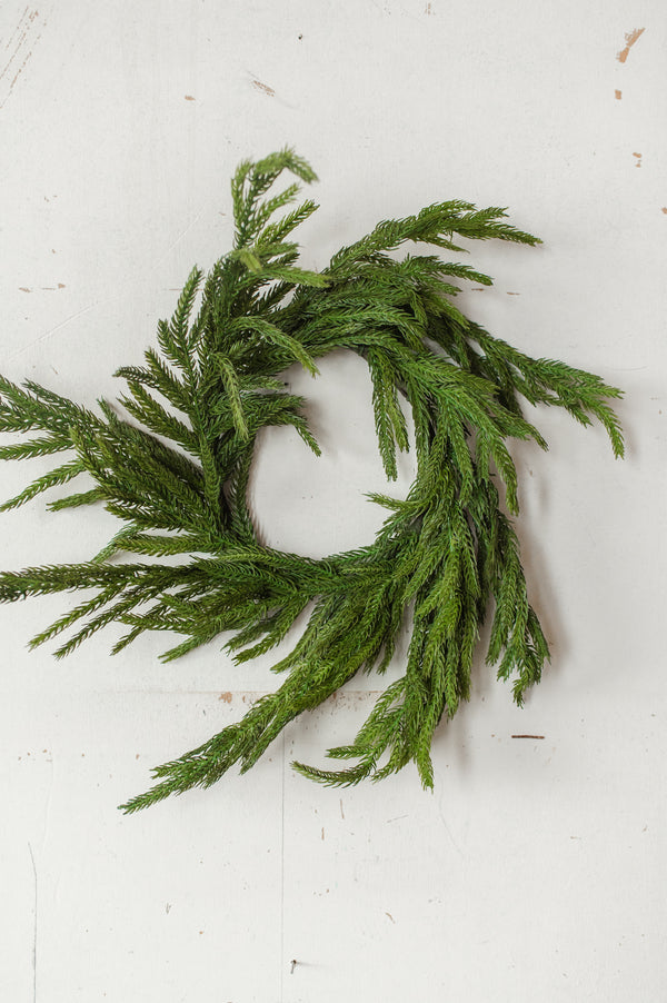Fresh Touch Norfolk Pine Wreath | 16"
