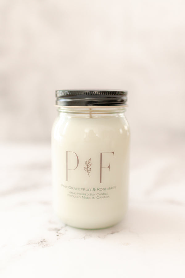 Pink Grapefruit & Rosemary 16oz Soy Candle